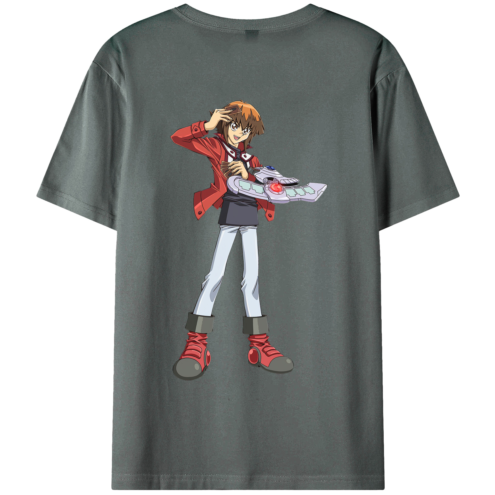 （画像用） 遊☆戯☆王 Yu-Gi-Oh! 綿100％ メンズ半袖Tシャツ（バックプリント） 通気性